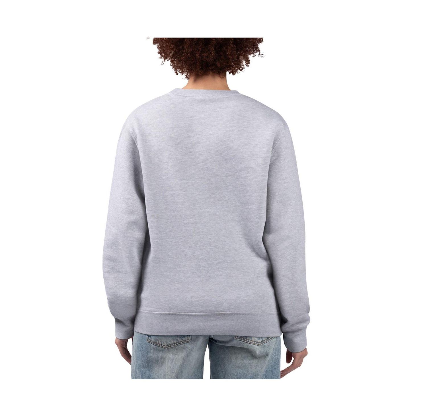 Women's Heather Gray Milwaukee Brewers Team Logo Fleece Pullover Sweatshirt
