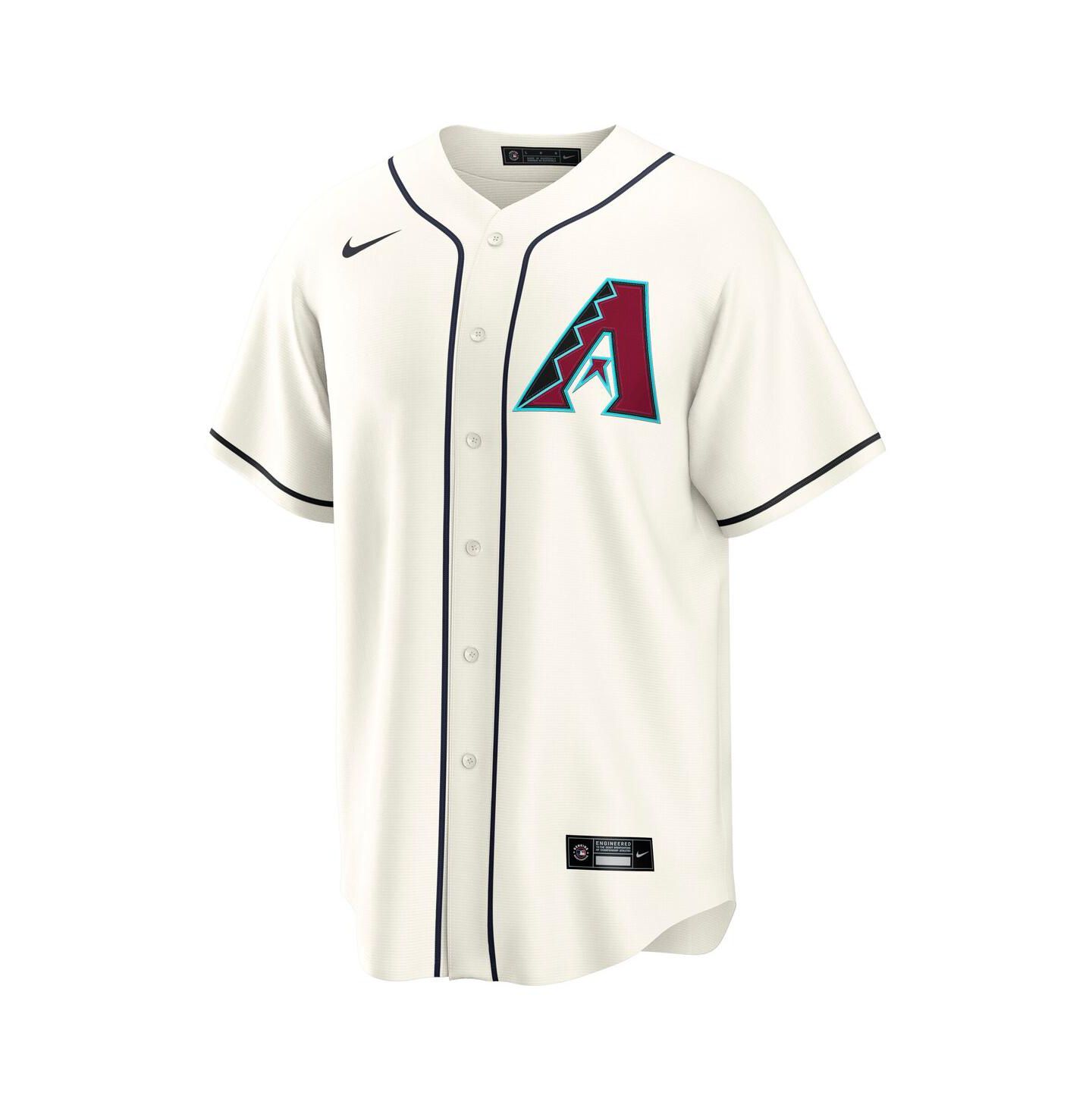 Мужской топ Nike Corbin Carroll Cream Arizona Diamondbacks Home Replica 2.0 Player Jersey — фото 2