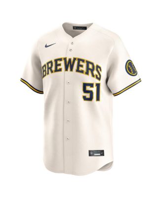 Мужская футболка Nike Freddy Peralta Cream Milwaukee Brewers Home Limited Player Jersey от Nike