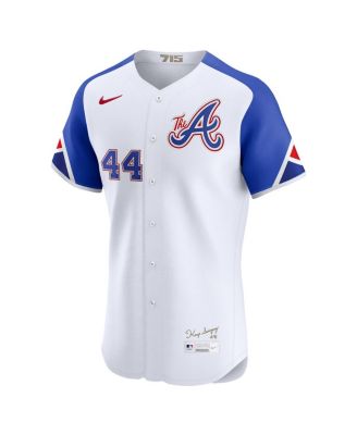 Мужская футболка Nike Hank Aaron White Atlanta Braves City Connect для элитных игроков