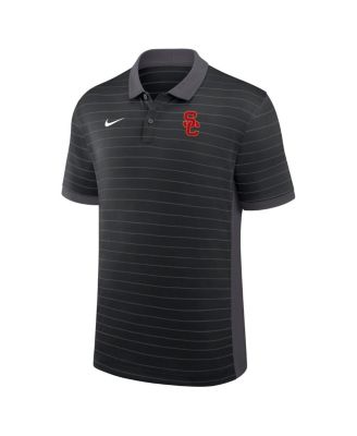 Мужская черная футболка-поло Nike USC Trojans 2025 Early Season Coachs Sideline Victory Stripe Performance от Nike.