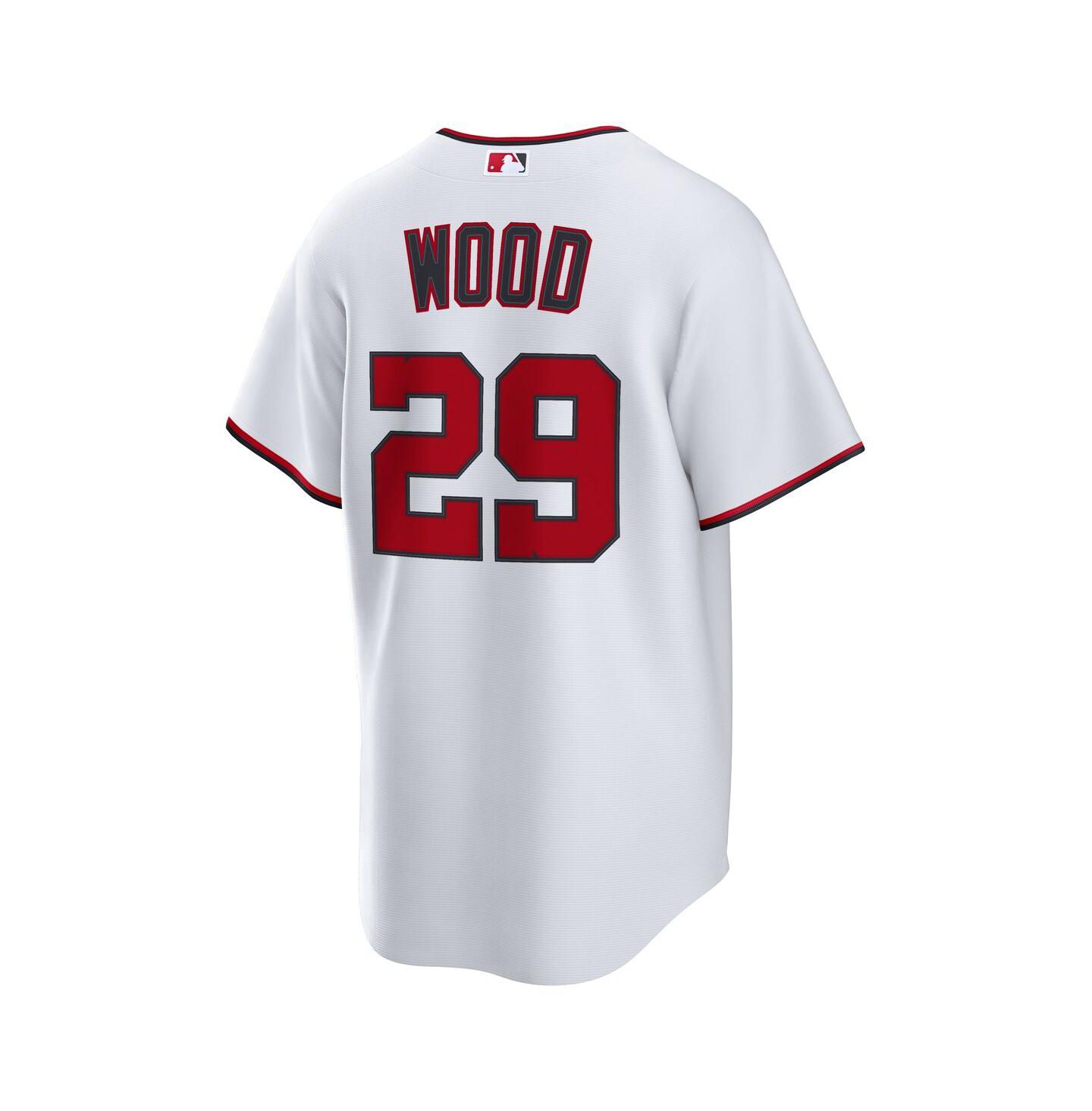 Мужской топ Nike James Wood White Washington Nationals Home Replica 2.0 Player Jersey — фото 3