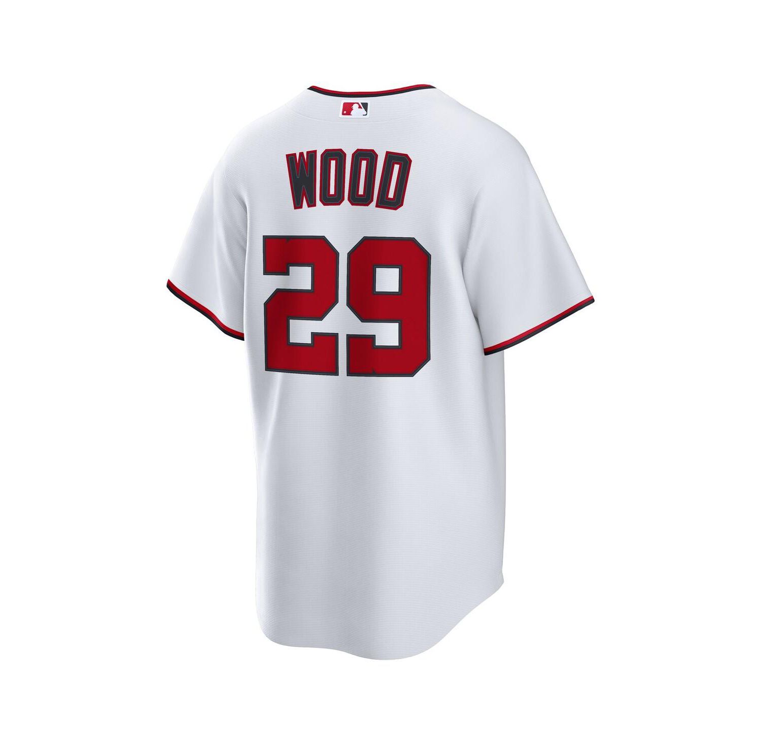 Men's James Wood White Washington Nationals Home Replica 2.0 Player Jersey