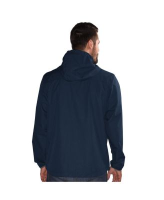 Men's Navy Milwaukee Brewers Double Play Hooded Lightweight Full-Zip Jacket