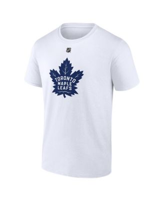 Men's Auston Matthews White Toronto Maple Leaf's Authentic Stack Name Number T-Shirt