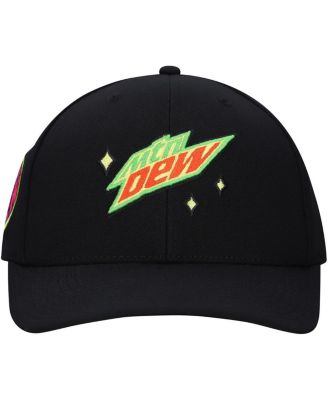 Мужская черная шапка с регулируемыми крышками Mountain Dew The Dew Neon