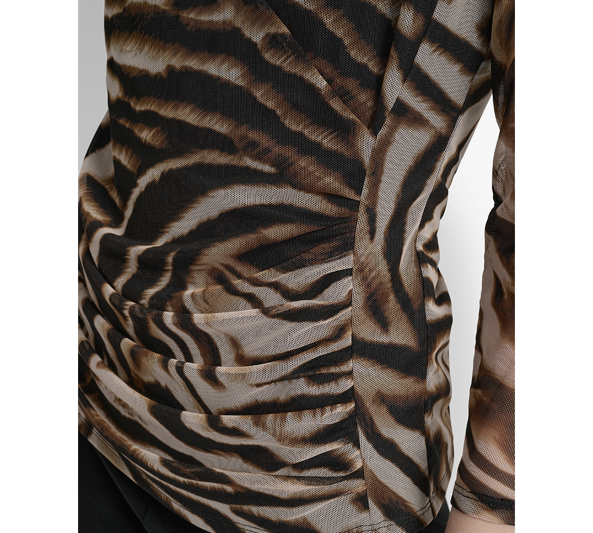 Dkny Surplice Mesh Top