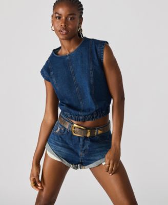 Steve Madden - Women's Sleeveless Denim Leila Top