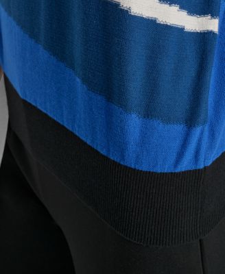 Women's Cotton Printed Elbow-Sleeve Sweater