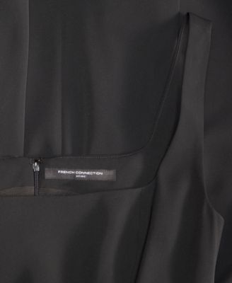 Women's Square-Neck Pleated Mini Dress