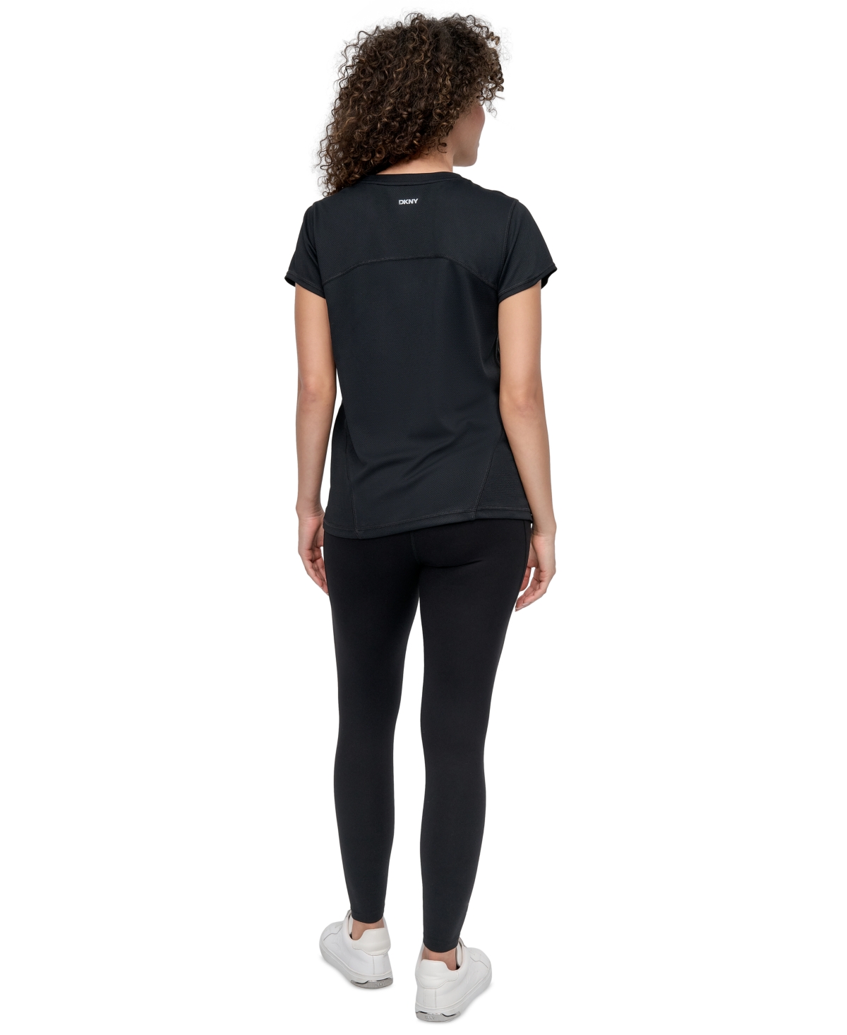 Dkny Sport Women's Tech Logo Raglan-sleeve T-shirt In Black