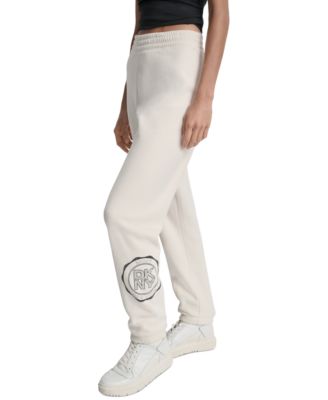DKNY - Women's Embellished Medallion-Logo Joggers