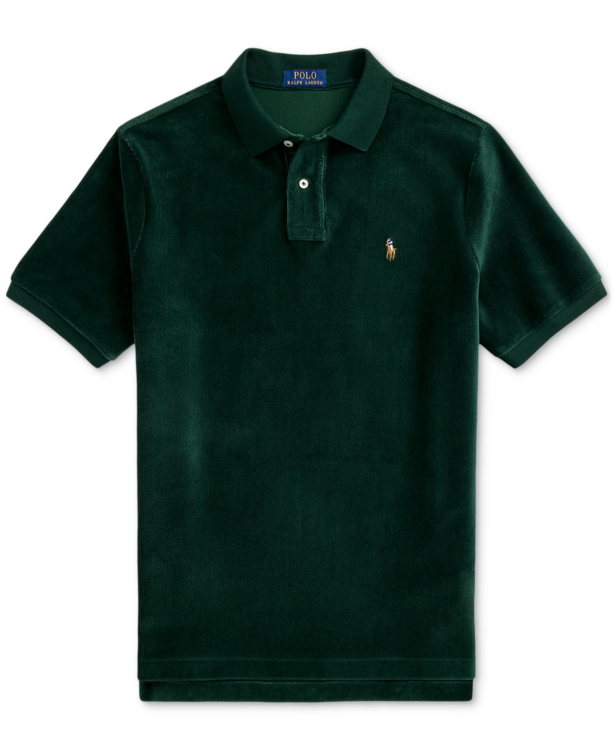 Polo Ralph Lauren Classic Fit Knit Corduroy Polo Shirt In Green