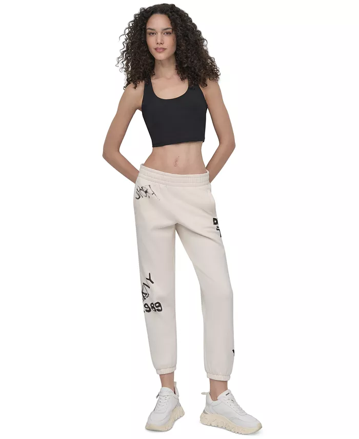 Women's Graffiti Logo Cotton-Blend Joggers - thumbnail 10