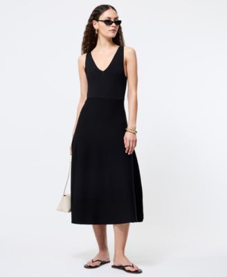 Women's V-Neck Fit & Flare Midi Dress 