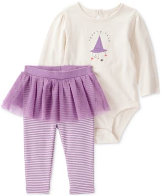 Carter's - Baby Girls 2-Pc. Halloween "Spooky Cute" Bodysuit & Tutu Pants Set