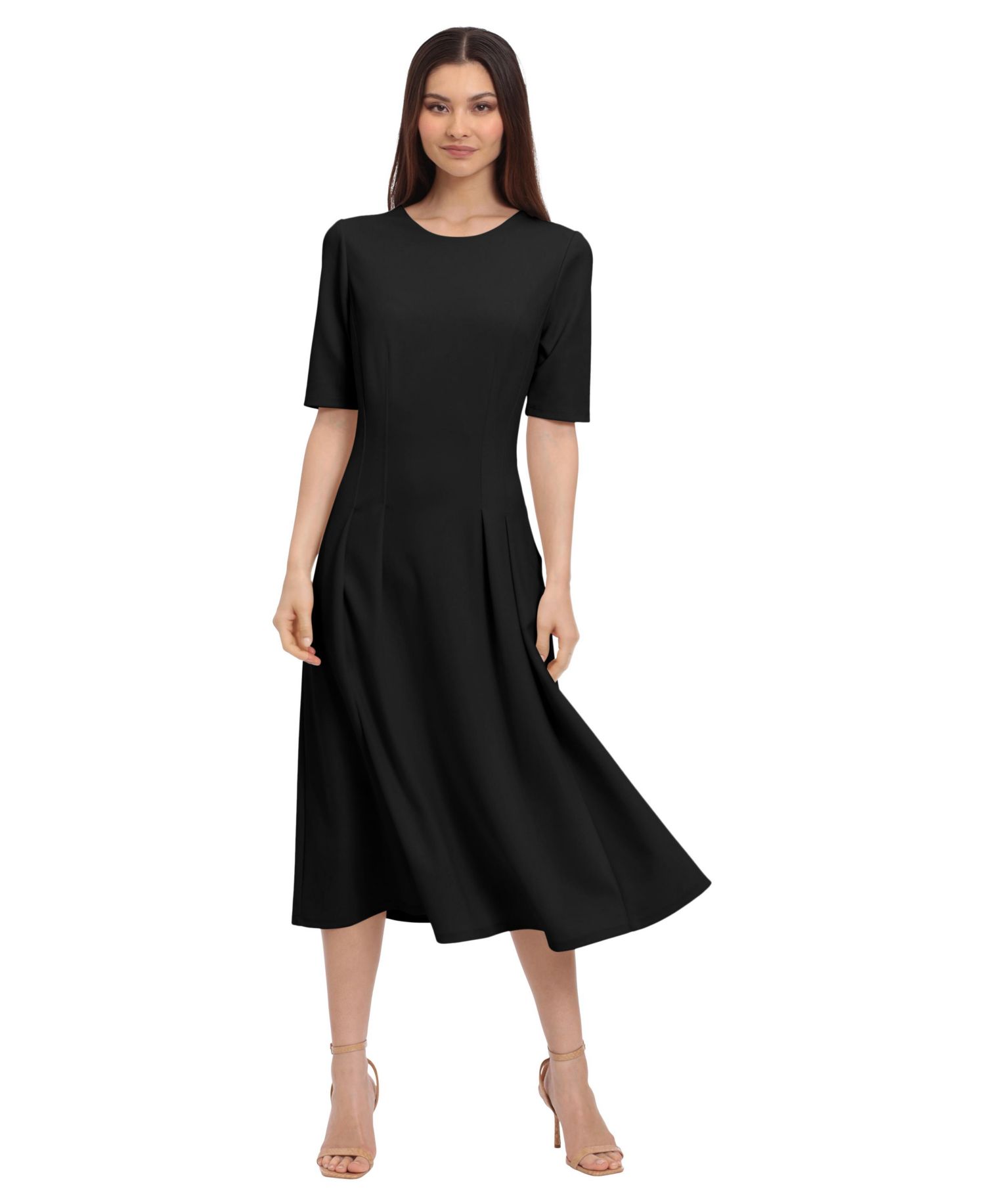 Women's Short-Sleeve Midi Dress