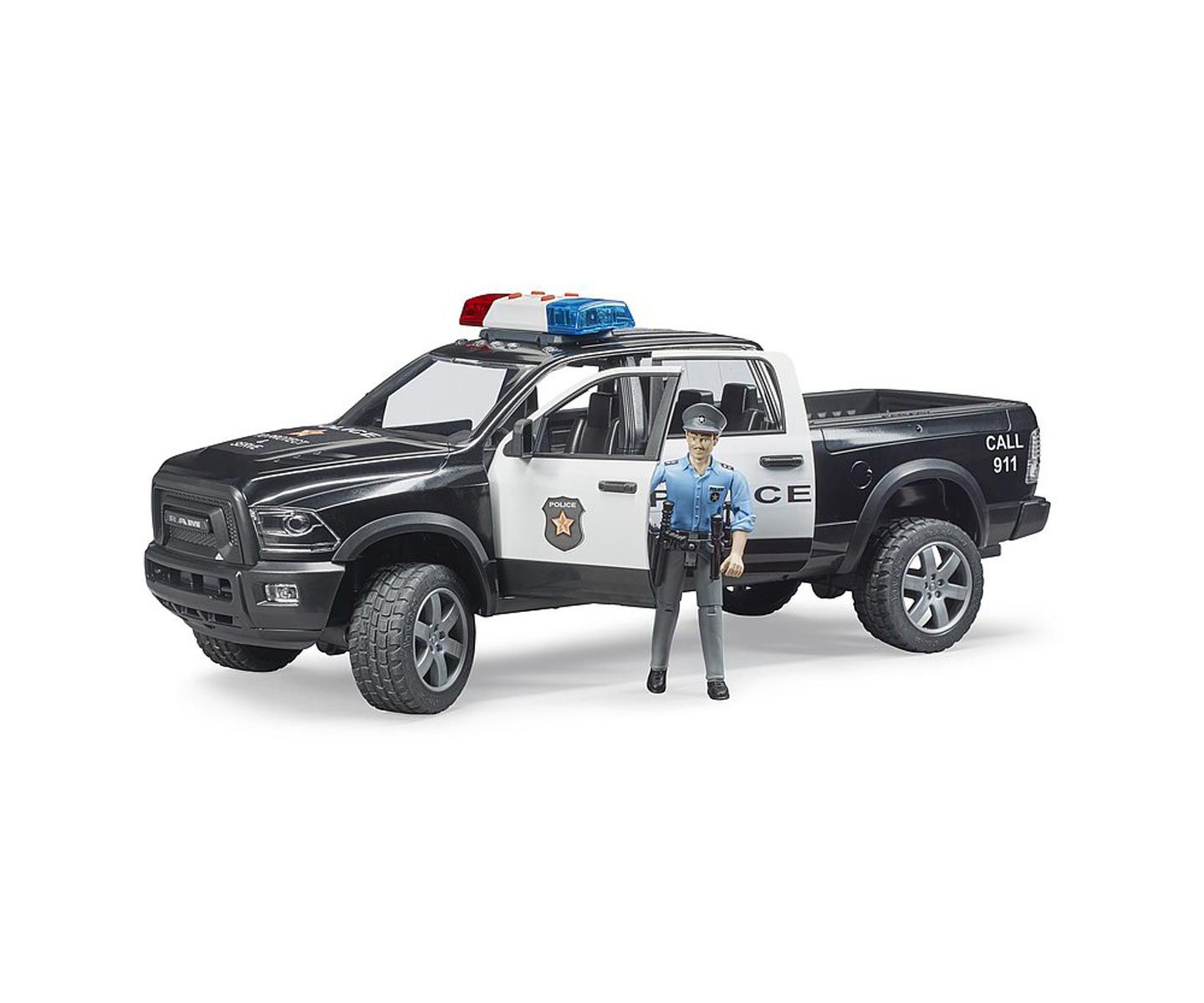 Детская игрушка Bruder 1/16 Scale Ram Police Pick-up Truck Light Module with Police Officer Figure — фото 3