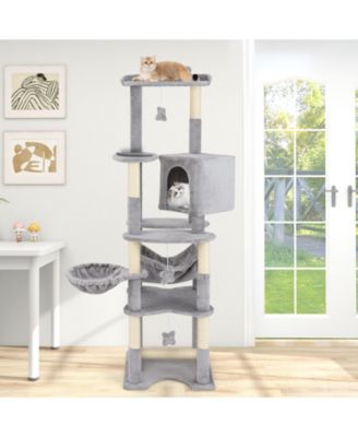 69 Inch Multi-level Cat Tree with Top Perch and Cozy Condo