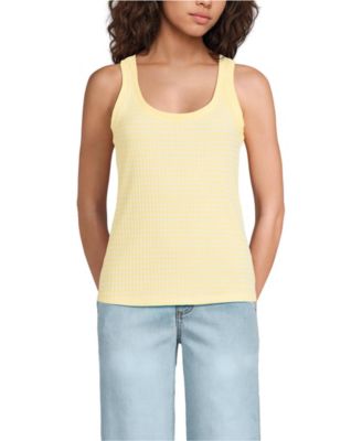 Women's Pointelle Rib UNeck Tank