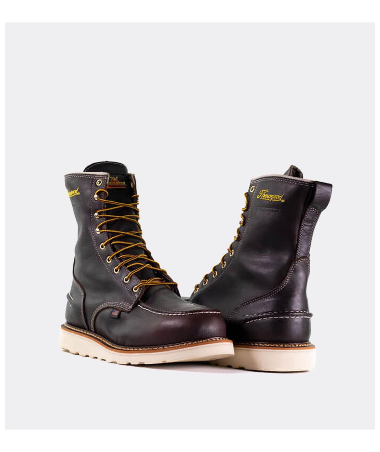 Мужские ботинки Thorogood 1957 Series Waterproof 8" Briar Pitstop Moc Toe Work Boots for Men — фото 2