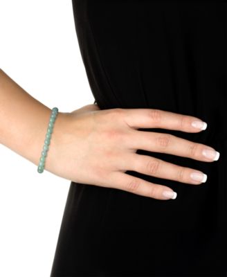 3-Pc. Set Dyed Green Jade Collar Necklace, Bracelet, & Stud Earrings