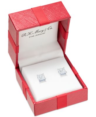 Diamond Cluster Stud Earrings (1/3 ct. t.w.) in 14k White Gold, Yellow Gold and Rose Gold