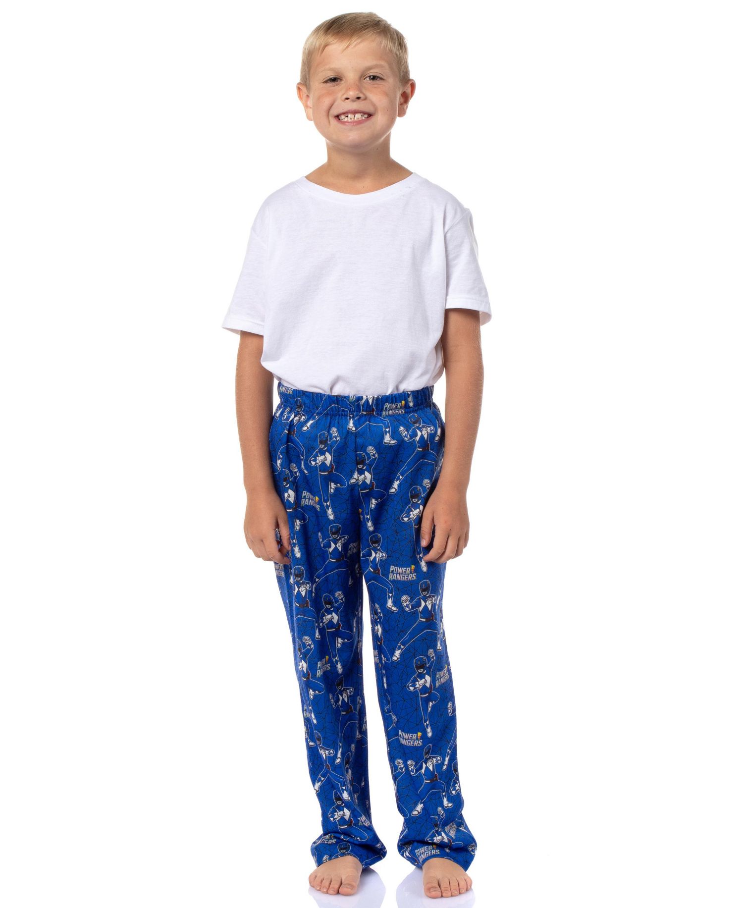 Character Boys' AOP Tossed Mighty Morphin Lounge Kids Pajama Pants