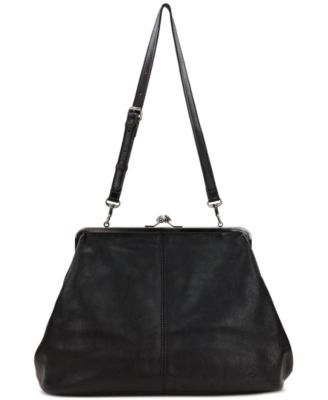 Serafina Large Leather Kisslock Bag