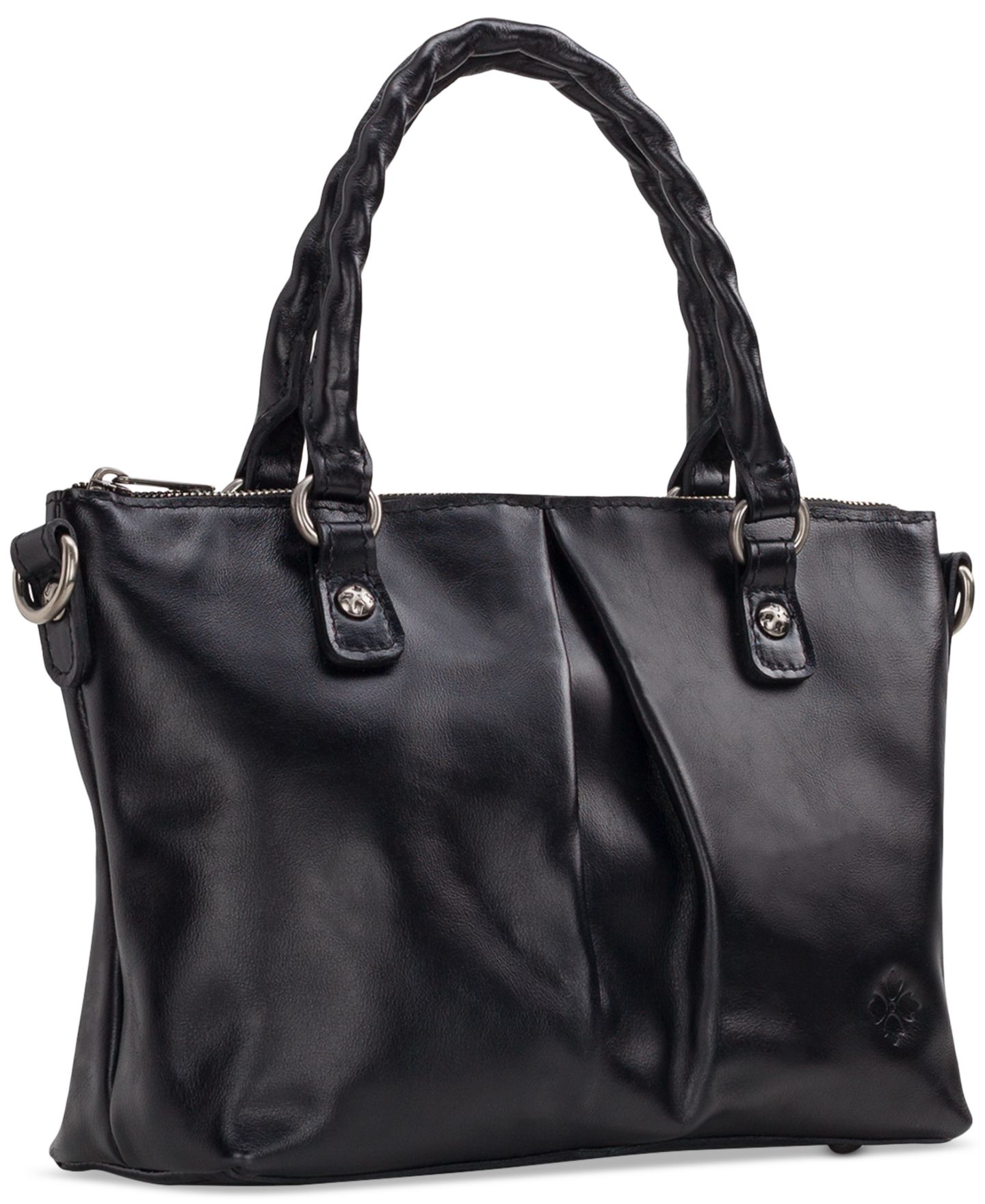 Женская сумка Patricia Nash Zora Medium Leather Top Handle Crossbody, цвет: Чёрный — фото 3