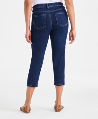 Women's Mid-Rise Straight Leg Ankle Jeans, Exclusively at Macy's