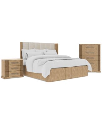 Frandlyn 3-Pc. King Bedroom Set (Bed, Chest & Stone Top Nightstand)