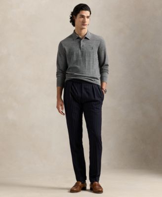 Men's Wool Polo-Collar Sweater