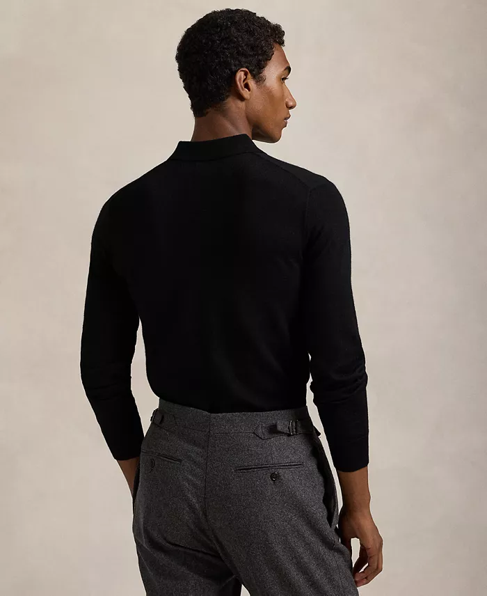 Men's Wool Polo-Collar Sweater - thumbnail 4