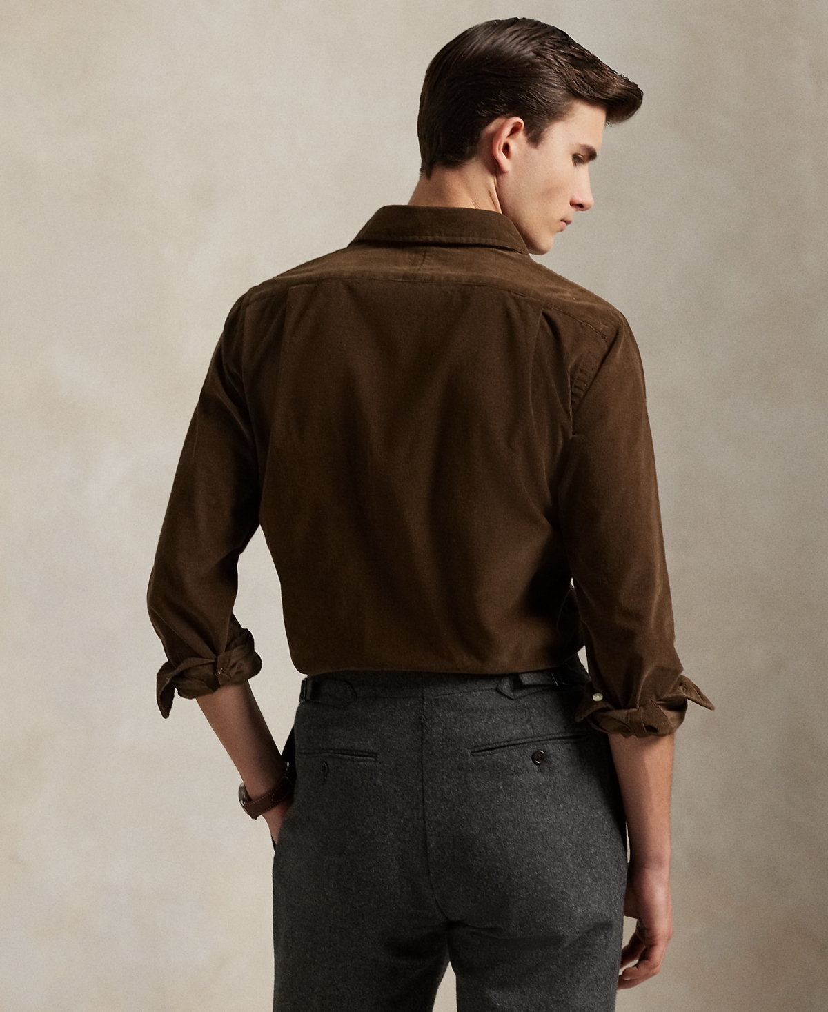 Polo Ralph Lauren Corduroy Sport Shirt Chocolate Mousse In Brown
