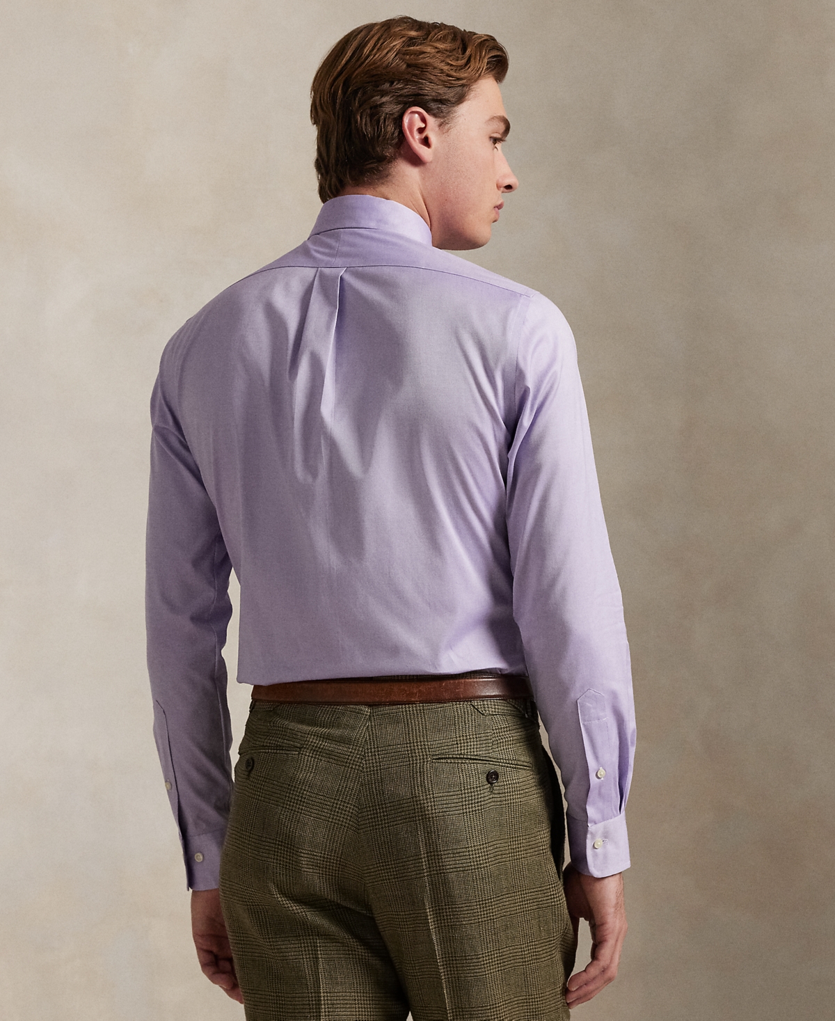 Polo Ralph Lauren Men's Classic-fit Pinpoint Oxford Shirt In Purple
