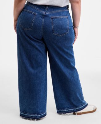 Trendy Plus High-Rise Wide-Leg Jeans, Macy's Exclusive
