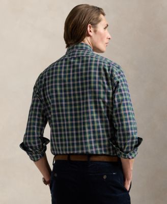 Men's Classic-Fit Plaid Poplin Shirt