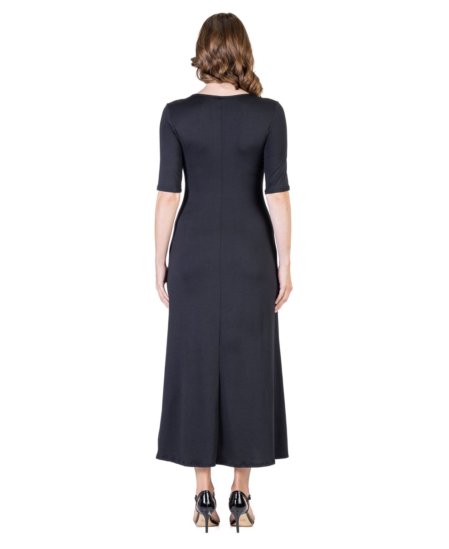 Женское платье 24seven Comfort Apparel Petite Casual Maxi, цвет: Чёрный — фото 2