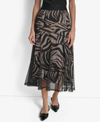 DKNY スカート DKNY スカート 切り絵風 バラ柄 - メルカリ