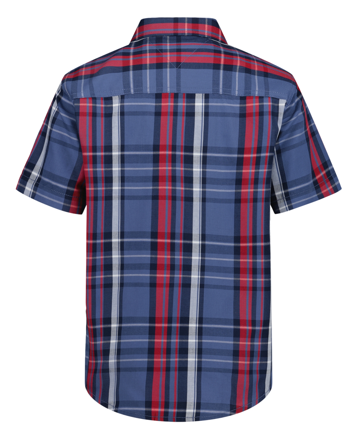 Tommy Hilfiger Big Boys Plaid Short Sleeve Woven Shirt In Multi