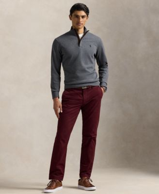 Men's Luxury Jersey Quarter-Zip Pullover Sweater