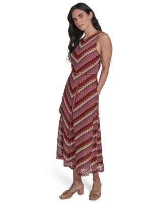 Women's Sleeveless Lace Midi Dress