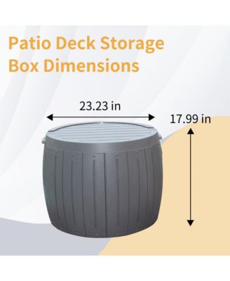 Waterproof Round Deck Storage Bin (HDPE Material)