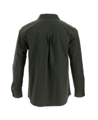 Men's Heavyweight Utility Stretch Long Sleeve Button Up Overshirt