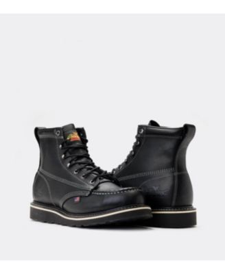 Men's American Heritage Midnight 6" Black Moc Toe Work Boots for Men