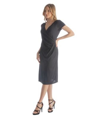 Petite Short Sleeve Knee Length Dress