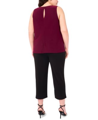 Plus Size Round-Neck Sleeveless Top