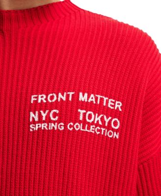 Мужской свитер плотной вязки свободного кроя ИЗ ХЛОПКА