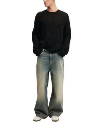 Мужской непринужденный летний вязаный свитер ИЗ ХЛОПКА